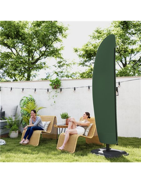 Outsunny Parasol Cover, 300D Oxford Cantilever Umbrella Cover Fit for 2-4m Parasol, Green - pic 189533 | FastDaddyshop