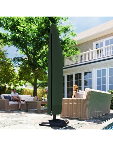 Outsunny Parasol Cover, 300D Oxford Cantilever Umbrella Cover Fit for 2-4m Parasol, Green - pic 189534 | FastDaddyshop