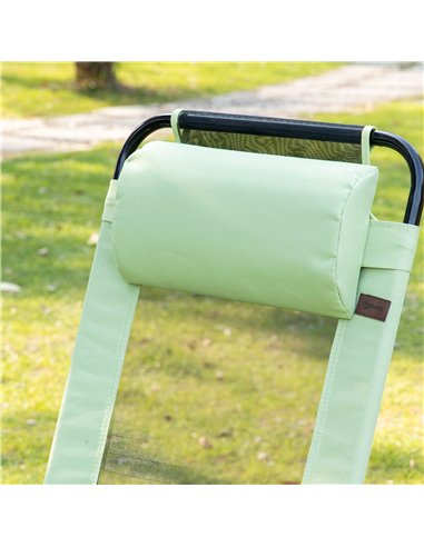 Outsunny Folding Garden Chairs Set of 2, 5-Position Recliner Camping Chair with High Back, All Weather Texteline Seat, Portable 