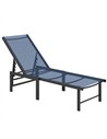 Outsunny Reclining Sun Lounger - Dark Blue