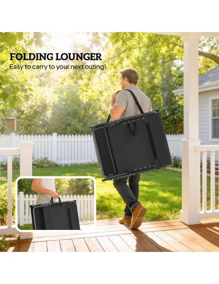Outsunny Five-Position Reclining Sun Loungers Set of 2 - Black - pic 189694 | FastDaddyshop