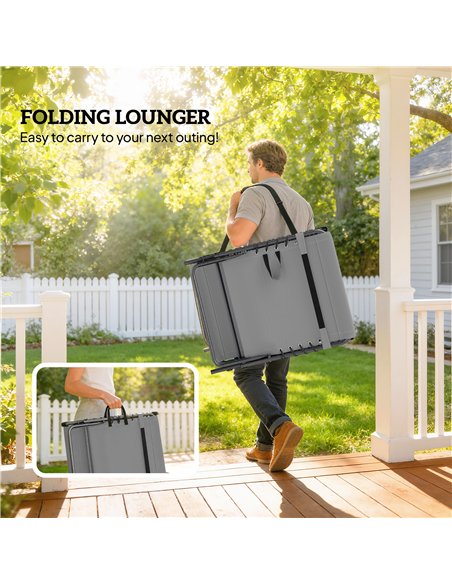 Outsunny Five-Position Reclining Sun Loungers Set of 2 - Grey - pic 189703 | FastDaddyshop
