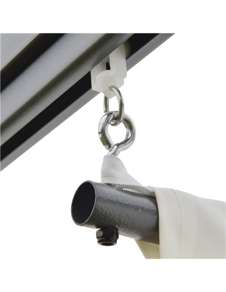 Outsunny 3 x 3(m) Outdoor Pergola Retractable Canopy Wall Mounted Gazebo Patio Shelter Sun Shade, Cream White - pic 18976 | FastDaddyshop