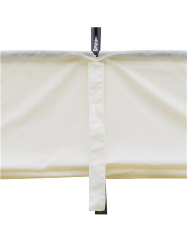 Outsunny 3 x 3(m) Outdoor Pergola Retractable Canopy Wall Mounted Gazebo Patio Shelter Sun Shade, Cream White