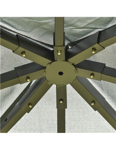 Outsunny 3(m) Garden Gazebo Canopy Party Tent Garden Pavilion Patio Shelter Aluminum Frame with Curtains, Netting Sidewalls, Gre