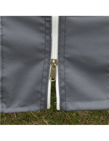 Outsunny 3.2m Pop Up Gazebo Hexagonal Canopy Tent Outdoor Sun Protection with Mesh Sidewalls, Handy Bag, Grey