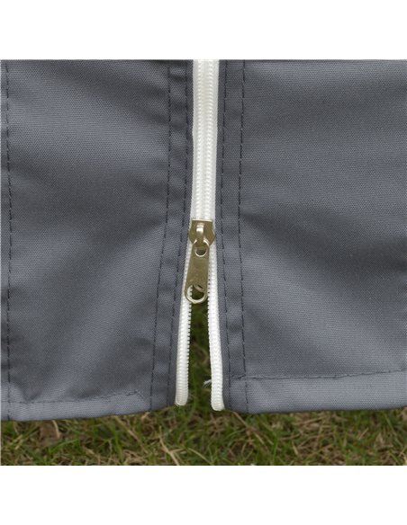 Outsunny 3.2m Pop Up Gazebo Hexagonal Canopy Tent Outdoor Sun Protection with Mesh Sidewalls, Handy Bag, Grey - pic 18996 | FastDaddyshop