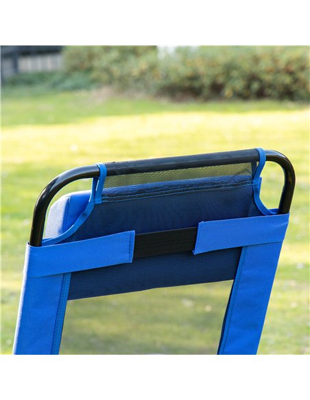 Outsunny Folding Garden Chairs Set of 2, 5-Position Recliner Camping Chair with High Back, All Weather Texteline Seat, Portable  - pic 190117 | FastDaddyshop