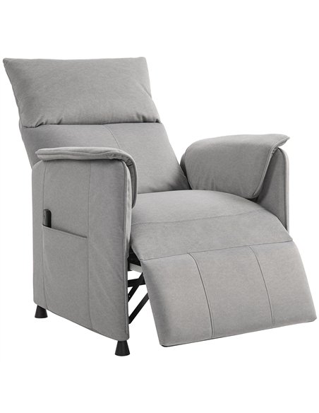 HOMCOM Power Recliner Chair, Reclining Chair with Remote, Pocket Springs, Silent Motor and Side Pockets, Grey - pic 190165 | FastDaddyshop