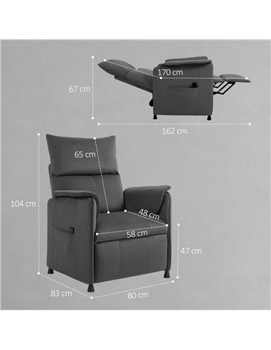 HOMCOM Power Recliner Chair, Reclining Chair with Remote, Pocket Springs, Silent Motor and Side Pockets, Black