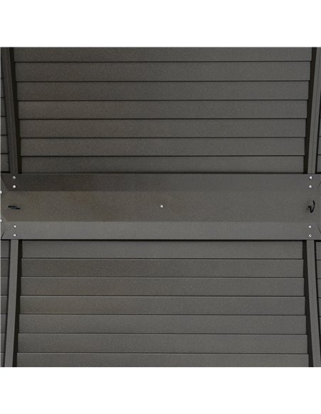 Outsunny 4x3m Aluminium Gazebo with Hardtop Metal Roof, Side Walls, Dark Grey - pic 19023 | FastDaddyshop