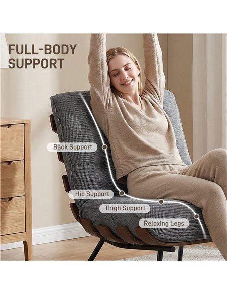 HOMCOM Accent Chair, Linen-look Fabric Reading Chair with Spring Cushion, Slatted Support, Steel Frame, Dark Grey - pic 190259 | FastDaddyshop