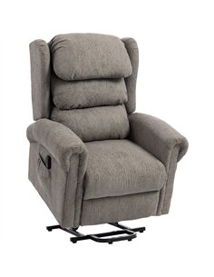 HOMCOM Velvet-Feel Electric Riser Recliner Chair, Power Lift Recliner Chair for Elderly with Remote Control, Dark Grey