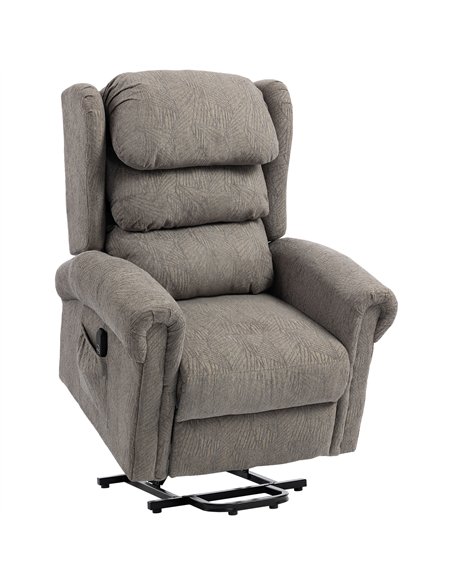 HOMCOM Velvet-Feel Electric Riser Recliner Chair, Power Lift Recliner Chair for Elderly with Remote Control, Dark Grey - pic 190273 | FastDaddyshop