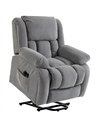 HOMCOM Recliner Armchair Lift Chair, Electric Recliner Chair with Vibration Massage and Heat, Wide Seat, USB Port, Light Grey