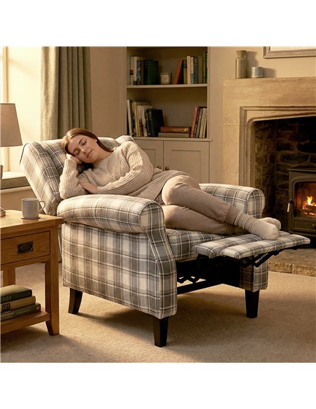HOMCOM 160° Reclining Armchair, with Footrest - Grey and White - pic 190361 | FastDaddyshop
