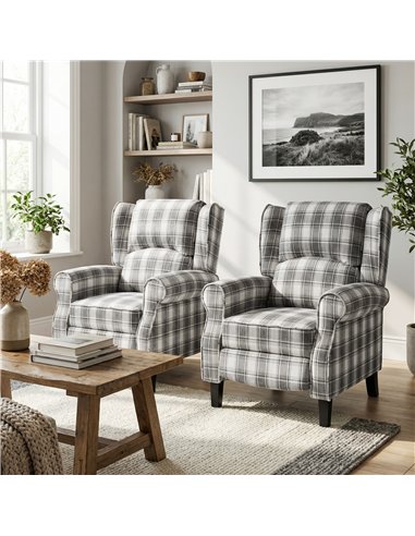 HOMCOM 160° Reclining Armchair, with Footrest - Grey and White