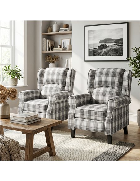 HOMCOM 160° Reclining Armchair, with Footrest - Grey and White - pic 190362 | FastDaddyshop