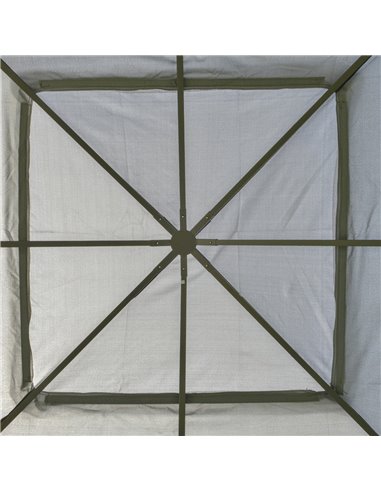 Outsunny 3x3M Garden Gazebo 2 Top Tent with Mesh Curtain, Grey