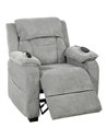 HOMCOM Power Recliner Armchair with Massage and Heat, Electric Reclining Chair with Wide Spring Seat, Light Grey