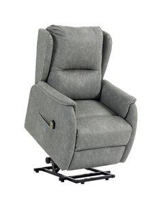 HOMCOM Power Lift Recliner Chair, Dual Motor Electric Lift Chair for Elderly with Remote Control, Grey