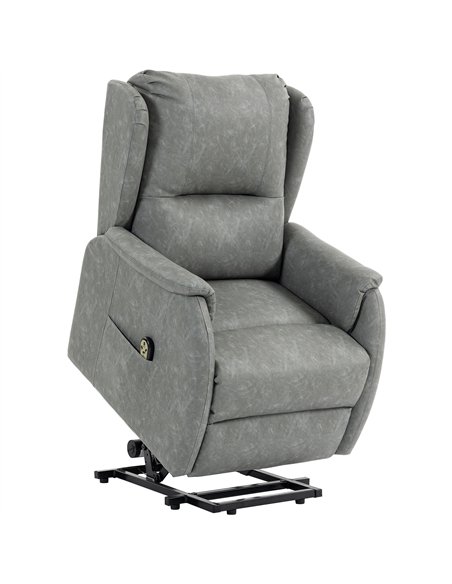 HOMCOM Power Lift Recliner Chair, Dual Motor Electric Lift Chair for Elderly with Remote Control, Grey - pic 190624 | FastDaddyshop