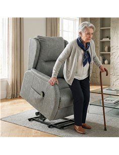 HOMCOM Power Lift Recliner Chair, Dual Motor Electric Lift Chair for Elderly with Remote Control, Grey 2
