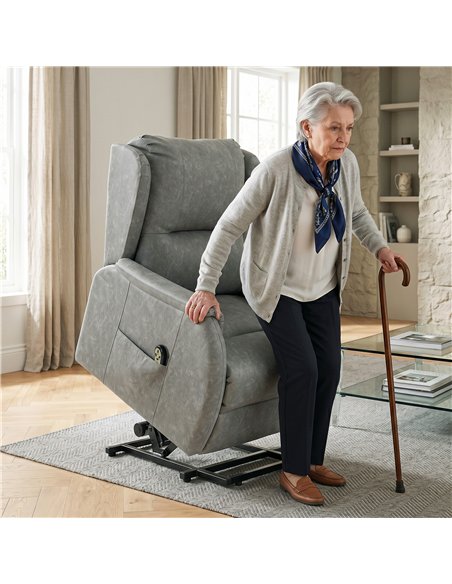 HOMCOM Power Lift Recliner Chair, Dual Motor Electric Lift Chair for Elderly with Remote Control, Grey - pic 190625 | FastDaddyshop