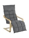 HOMCOM Modern Accent Chair, Leisure Lounge Chair Armchair with Footrest, Plush Cushion, Curved Legs and Arms, Grey
