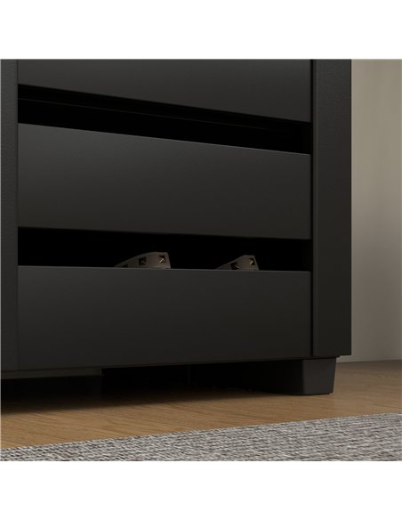 HOMCOM Narrow Shoe Cabinet for Entryway, 5-Tier Slim Shoe Storage Cabinet with 2 Slatted Doors and Adjustable Shelves - pic 190686 | FastDaddyshop