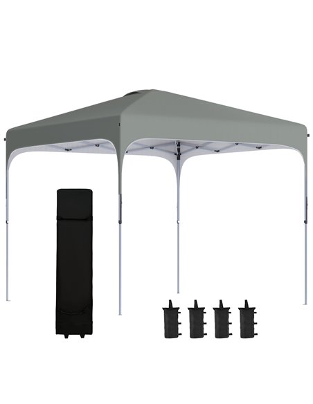 Outsunny 3x3M Pop Up Gazebo, with Carry Bag and 4 Leg Weight Bags, Dark Grey - pic 19069 | FastDaddyshop