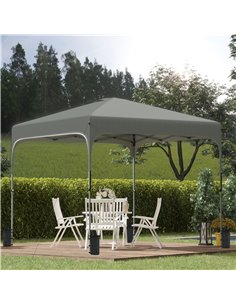 Outsunny 3x3M Pop Up Gazebo, with Carry Bag and 4 Leg Weight Bags, Dark Grey 2