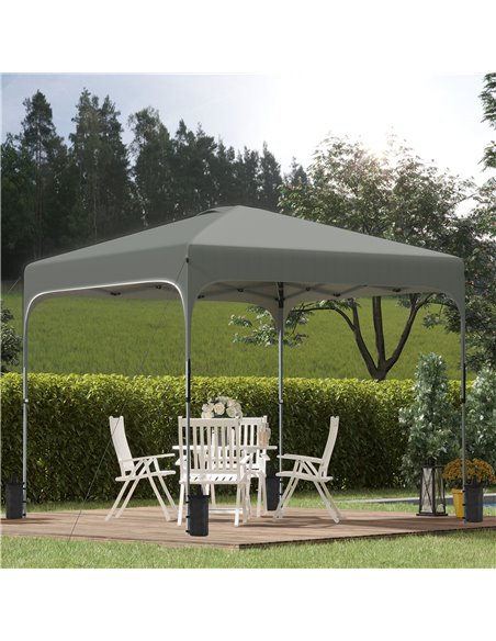 Outsunny 3x3M Pop Up Gazebo, with Carry Bag and 4 Leg Weight Bags, Dark Grey - pic 19070 | FastDaddyshop