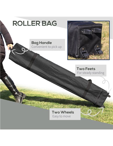 Outsunny 3x3M Pop Up Gazebo, with Carry Bag and 4 Leg Weight Bags, Dark Grey - pic 19072 | FastDaddyshop