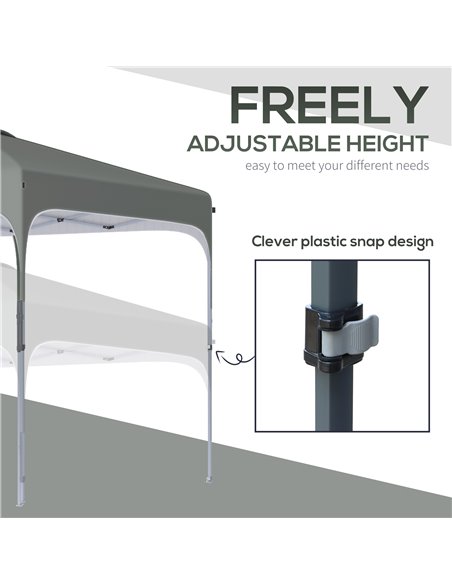 Outsunny 3x3M Pop Up Gazebo, with Carry Bag and 4 Leg Weight Bags, Dark Grey - pic 19074 | FastDaddyshop