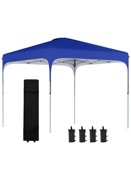 Outsunny 3x3M Pop Up Gazebo, with Carry Bag and 4 Leg Weight Bags, Blue - pic 19078 | FastDaddyshop