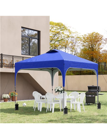 Outsunny 3x3M Pop Up Gazebo, with Carry Bag and 4 Leg Weight Bags, Blue - pic 19079 | FastDaddyshop
