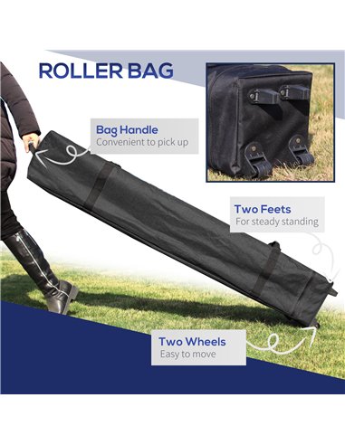 Outsunny 3x3M Pop Up Gazebo, with Carry Bag and 4 Leg Weight Bags, Blue