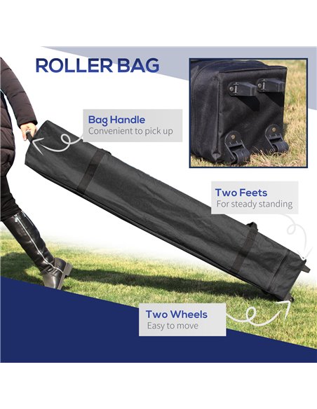 Outsunny 3x3M Pop Up Gazebo, with Carry Bag and 4 Leg Weight Bags, Blue - pic 19081 | FastDaddyshop