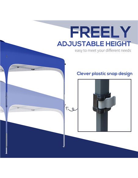 Outsunny 3x3M Pop Up Gazebo, with Carry Bag and 4 Leg Weight Bags, Blue - pic 19083 | FastDaddyshop