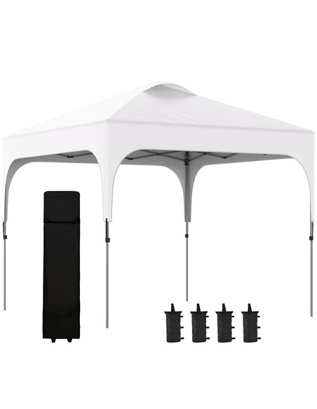 Outsunny 3x3M Pop Up Gazebo, with Carry Bag and 4 Leg Weight Bags, White - pic 19087 | FastDaddyshop