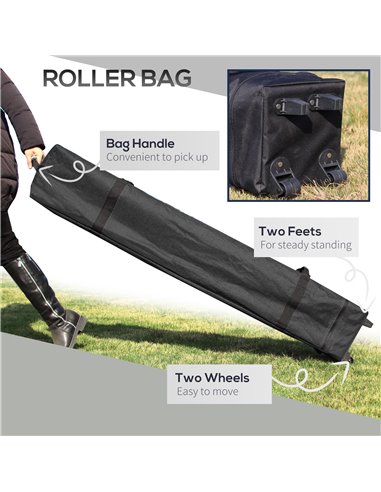 Outsunny 3x3M Pop Up Gazebo, with Carry Bag and 4 Leg Weight Bags, White