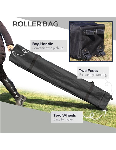 Outsunny 3x3M Pop Up Gazebo, with Carry Bag and 4 Leg Weight Bags, White - pic 19090 | FastDaddyshop
