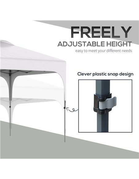 Outsunny 3x3M Pop Up Gazebo, with Carry Bag and 4 Leg Weight Bags, White - pic 19092 | FastDaddyshop