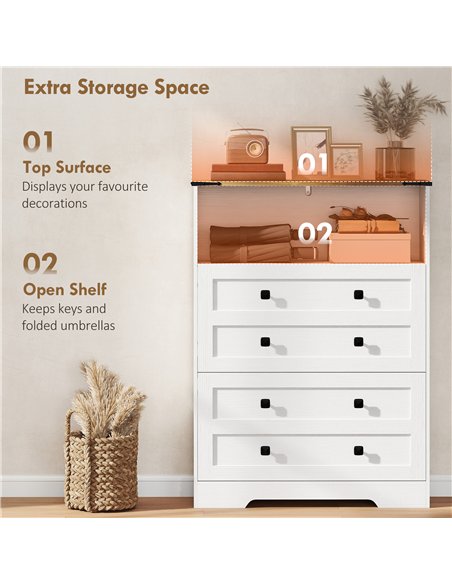 HOMCOM Shoe Cabinet with 2 Flip Drawers, Narrow Shoe Storage Cabinet, White - pic 190981 | FastDaddyshop