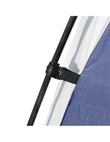 Outsunny 3.5 x 3.5M Gazebo Outdoor Marquee Tent Garden Sun Shelter Patio Spire Arc Pavilion Camp Sun Shade Blue and Grey
