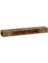 HOMCOM Wall Mounted TV Stand with RGB LED Lights, Floating Entertainment Centre for 75 Inch TV, Rustic Brown