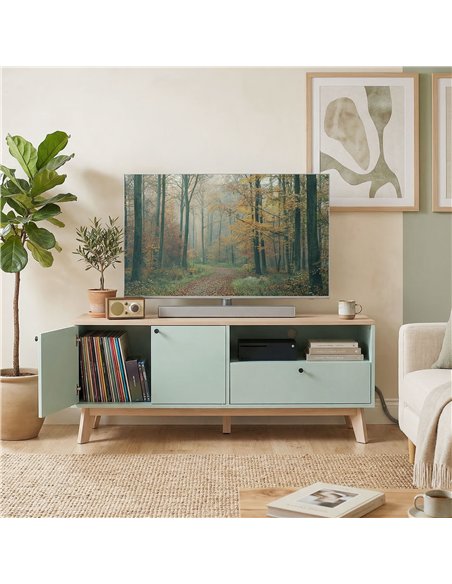 HOMCOM TV Stand Cabinet for Television up to 36 Inch, Modern TV Unit with 2 Doors, Entertainment Center with Adjustable Shelf - pic 191154 | FastDaddyshop