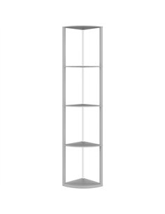 HOMCOM RGB LED Floor Lamp with Shelves, 4-Tier Dimmable Standing Lamp with Adjustable Brightness and Remote Control, Modern Corn