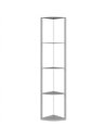 HOMCOM RGB LED Floor Lamp with Shelves, 4-Tier Dimmable Standing Lamp with Adjustable Brightness and Remote Control, Modern Corn